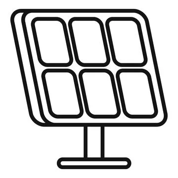 Module solar panel icon outline vector. Fixture light Stock Illustration