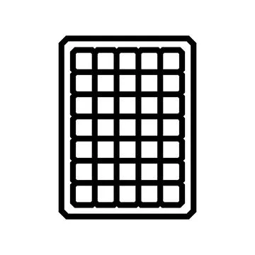 Module solar panel line icon vector illustration Stock Illustration