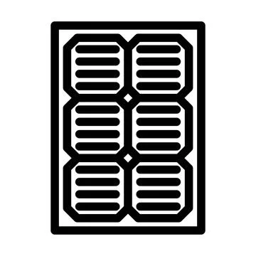 Module solar panel line icon vector illustration Stock Illustration