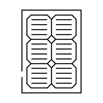 Module solar panel line icon vector illustration Stock Illustration