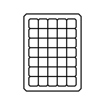 Module solar panel line icon vector illustration Stock Illustration