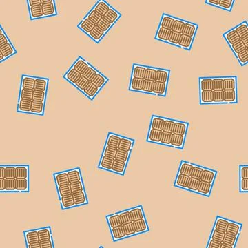 Module solar panel vector seamless pattern Stock Illustration