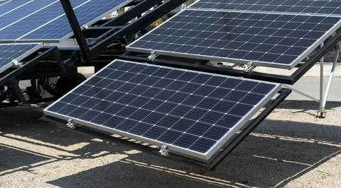 Module of solar power station Stock Photos