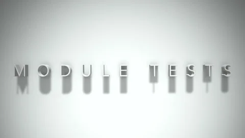 Module tests 3D title animation with shadows on a white background 库存影片 297855742