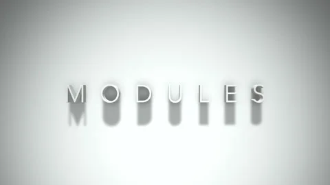 Modules 3D title animation with shadows on a white background 스톡 동영상 297021560