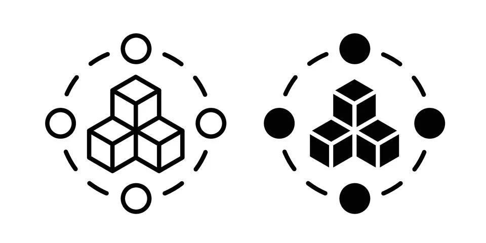 Modules icon design. Simple Vector illustrations.. Stock Illustration