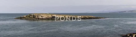 Moelfre Island at Moelfre off the coast of Anglesey, North Wales Stock Photos