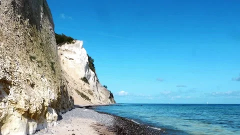 Moens Klint beach in Denmark Stock Footage 139269672