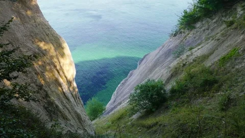 Moens Klint, chalk cliffs, Denmark Stock Footage 141449165