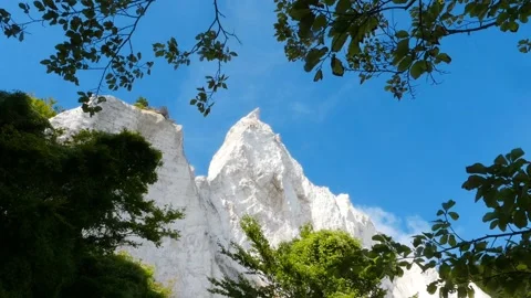 Moens Klint, famous chalk cliffs, Denmark Stock Footage 139269666
