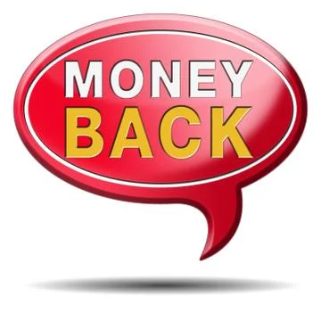 Moeny back guaranteed sign Stock Illustration