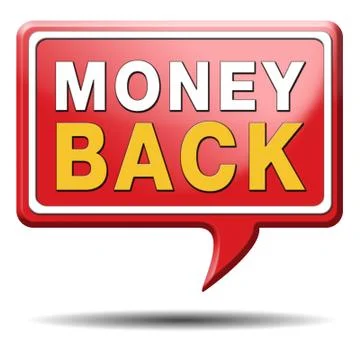 Moeny back guaranteed sign Illustrazione stock