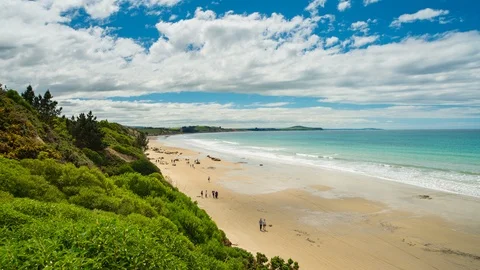 Moeraki Boulders Beach Stock Footage 90761867