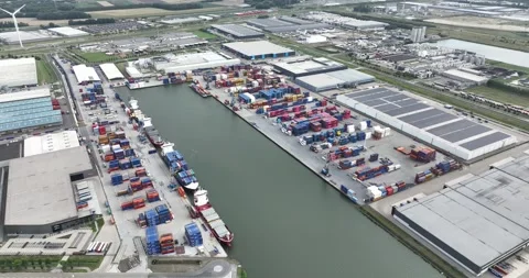Moerdijk, 3th of August, 2023, The Netherlands. Aerial Elegance: Unveiling the 스톡 동영상 248386870