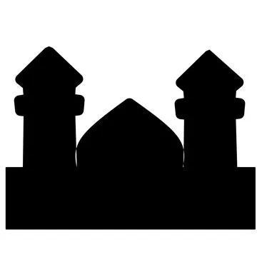 Moeslim mosque silhouette vector illustrator Stock Illustration
