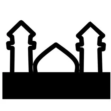 Moeslim mosque silhouette vector illustrator Stock Illustration
