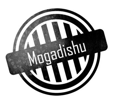 Mogadishu - Button, stamp Stock Illustration