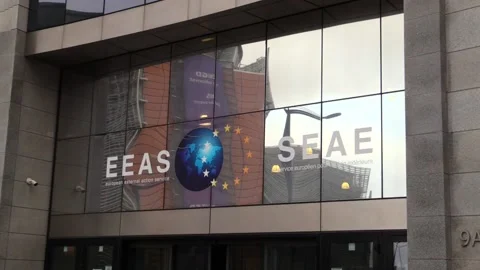 Mogherini charged with corruption in EU-funded public contract fraud case, BRUSS Stock Footage 322519260