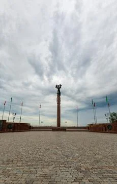 Mogilev, Belarus. Memorial Complex Fighters for Soviet Power on Glory Squar.. Stock Photos