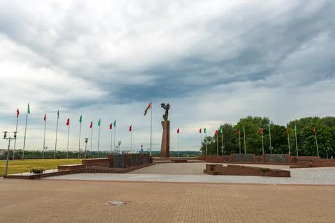 Mogilev, Belarus. Memorial Complex to the Fighters for Soviet Power on Glor.. Stock Photos