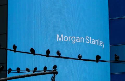 Mogran Stanley's electronic screen Stock Photos