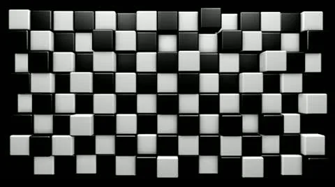 Mograph chequered cubes 動画素材 22103033
