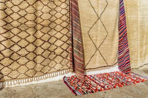 Mohair wool carpets Stock Photos