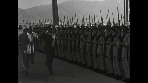 Mohammad Reza Shah Pahlavi and his wife | Stock Video | Pond5