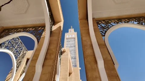 Mohammed VI Grand Mosque Architecture – Agadir Morocco May 24, 2026 Stock-Footage 335587641