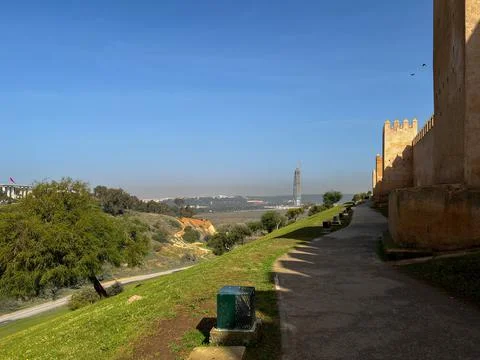 Mohammed VI tower under construction in Rabat Stock Photos