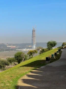 Mohammed VI tower under construction in Rabat Stock Photos