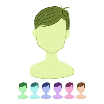 Mohawk hairstyles for kid boy vector cartoon graphic Stock Illustration