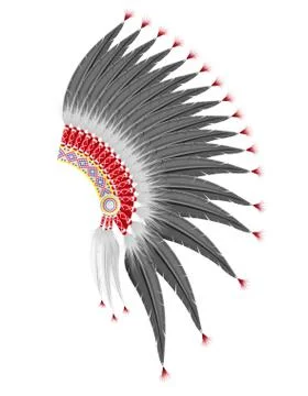 Mohawk hat of the american indians vector illustration Stock Illustration