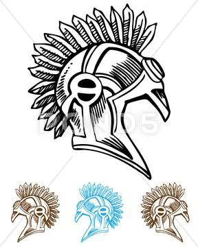 Mohawk helmet Stock Illustration