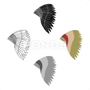 Mohawk indian icon cartoon. Singe western icon from the wild west cartoon. Stock Illustration