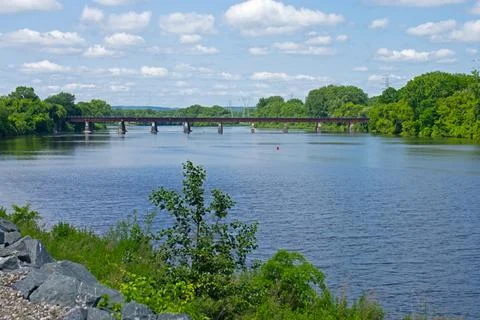 Mohawk River Scenic View -01 Stock Photos
