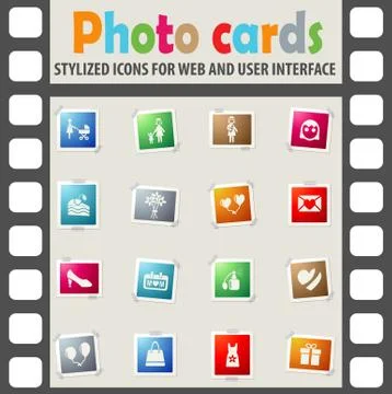 Mohter day icon set Stock Illustration