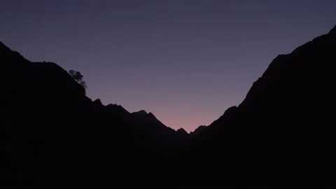 Mointain siluetti after sunset. Stock Footage 154153513