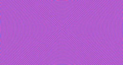 Moire interference rings pattern with cool neon tones Stock Illustration