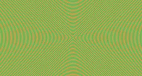 Moire interference rings pattern on green background Stock Illustration