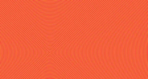 Moire interference rings pattern in warm yellow and orange Illustrazione stock