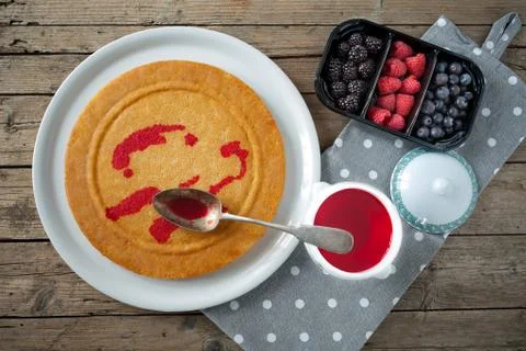 Moisten Sponge Cake Stock Photos