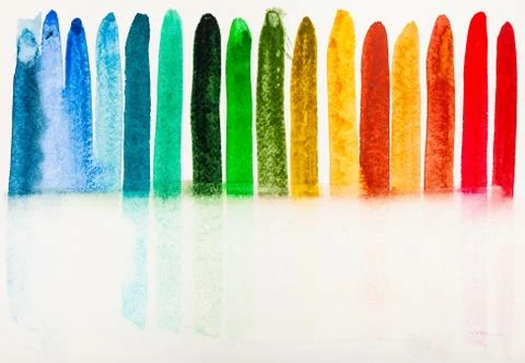 Moisture absorption of different colors by paper Illustrazione stock