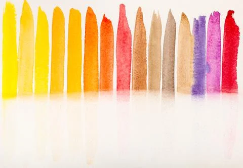 Moisture absorption from different paints by paper Illustrazione stock