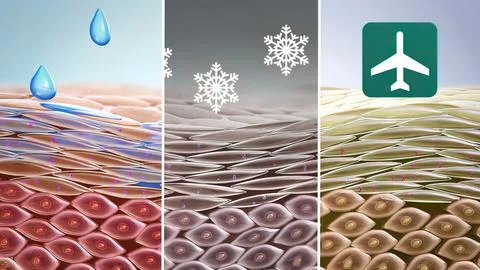 The moisture barrier is the outermost layer. Stock Illustration