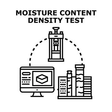 Moisture content density test engineering laboratory process 库存插图