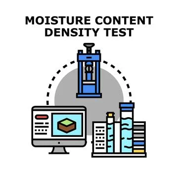 Moisture content density test engineering laboratory process Illustrazione stock