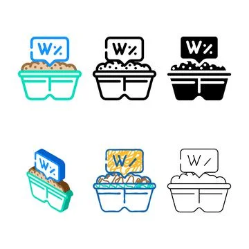 Moisture content peat color icon simplified vector Stock Illustration