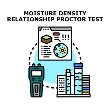 Moisture density relationship proctor test concept イラスト素材