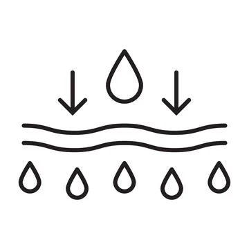 Moisture icon vector moisturizing cream sign skincare cosmetics packaging con Stock Illustration